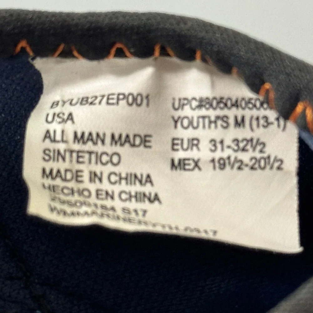Youths Water Shoes M (13-1) Blue Orange Beach Pool Sandals All Man Made
